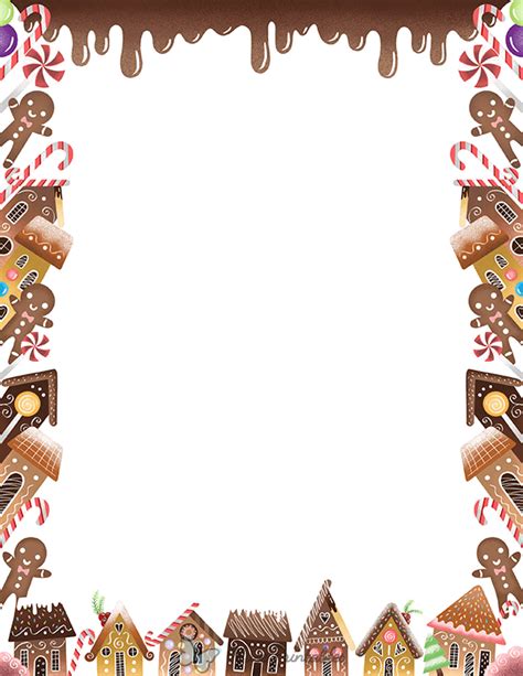 Gingerbread House Border Example