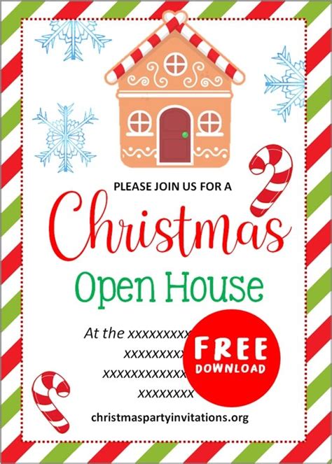 Gingerbread House Christmas Invitation Template in Word Format