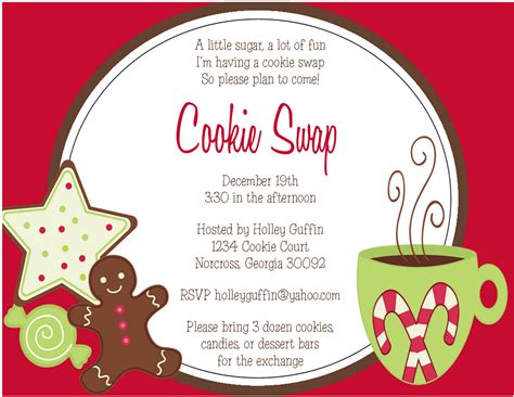 Gingerbread House Cookie Exchange Invitation Template