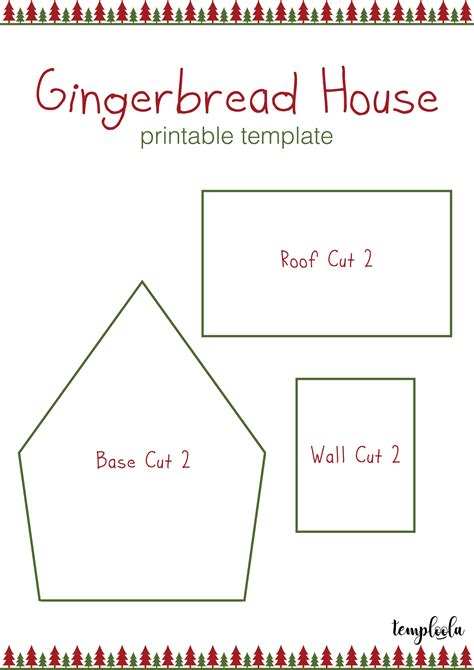 Gingerbread house template pattern