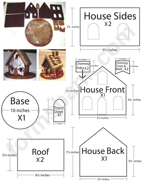 Gingerbread house template styles