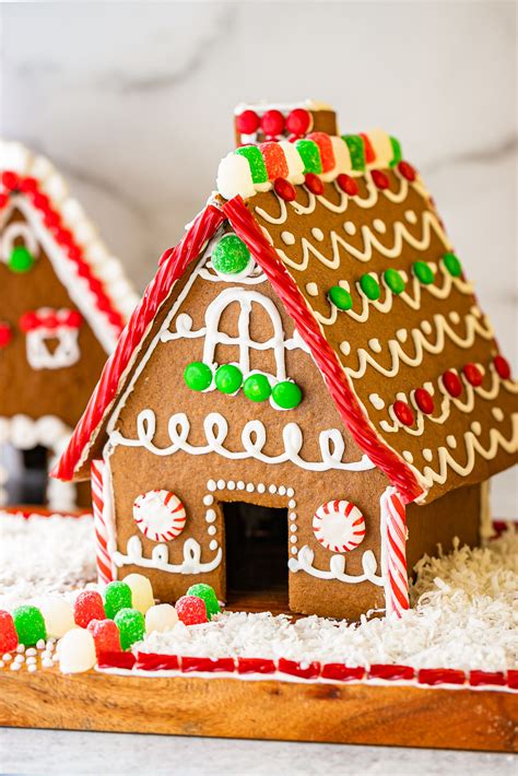 Gingerbread house design for Christmas gift card template