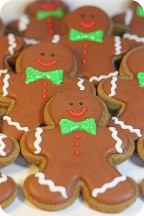 Gingerbread man with chopped peanut butter cups