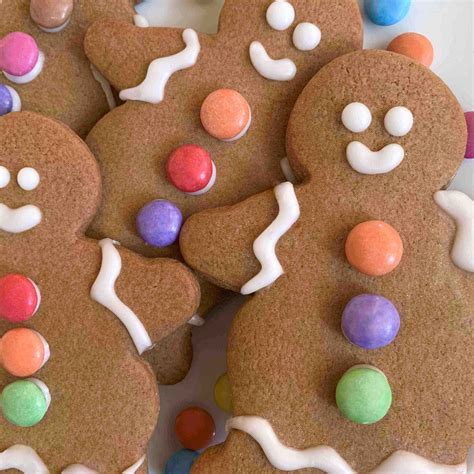 Gingerbread man with Skittles