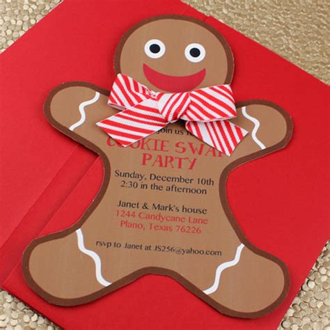 Gingerbread Man Invitation Template