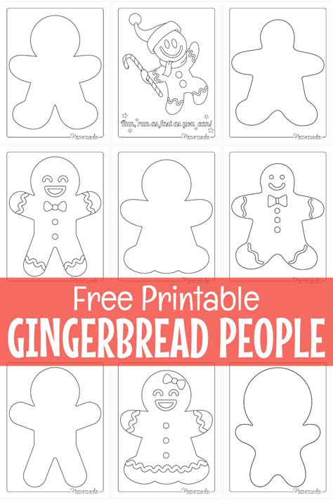 Gingerbread Man Template Free