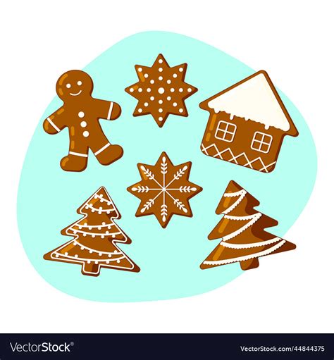 Types of Gingerbread Man clipart and printable templates