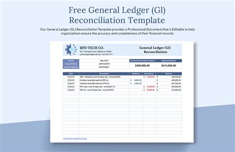 GL Reconciliation Template 10