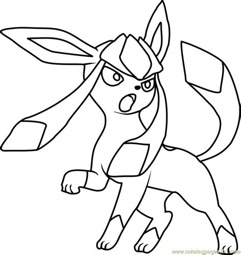 Glaceon Coloring Page