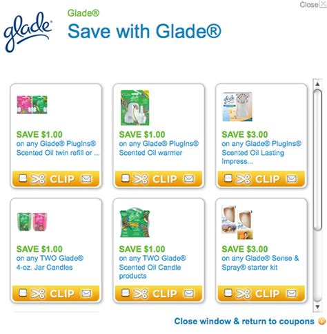 Glade Printable Coupons