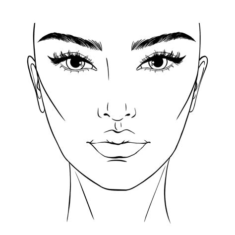 A glamorous makeup template