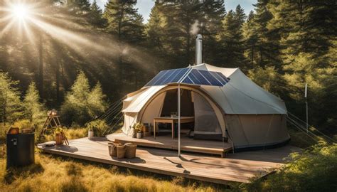 A person participating in sustainable glamping practices