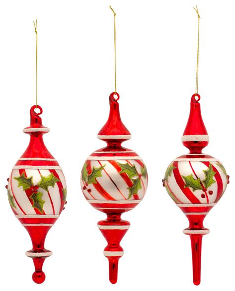 Glass Drop Ornaments with Sparkling Tassel