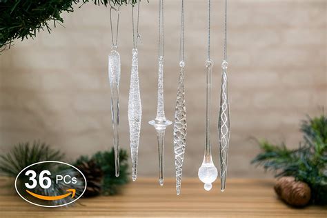 Glass Icicle Ornaments