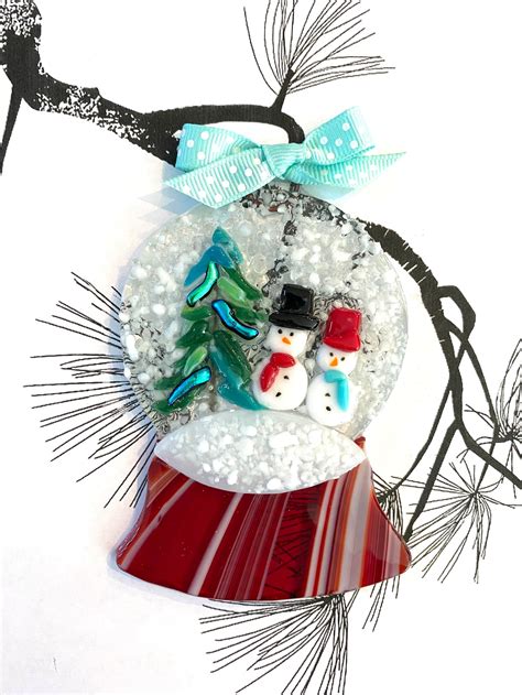 Glass Snow Globe Ornaments