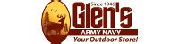 Glens Army and Navy sale sign