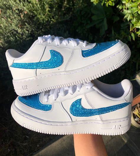 Glitter Air Force 1s with bold accents