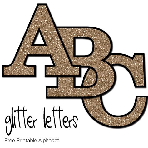 Glitter Alphabet Template