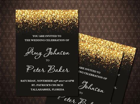 Glitter Invitation Templates