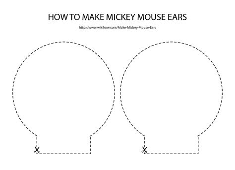 Glitter Mouse Ear Template Printable