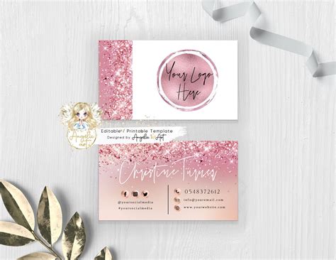 Glitter Photocard Template