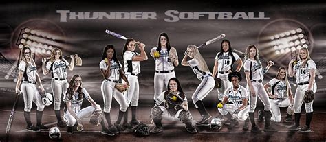 Glitter softball team banner template