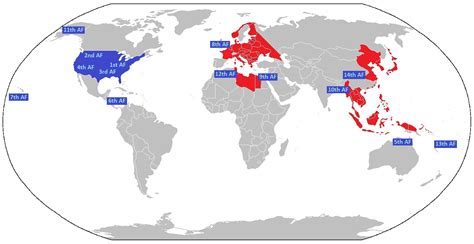 Global Distribution of Air Force Bases