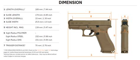 Glock 19 size and weight