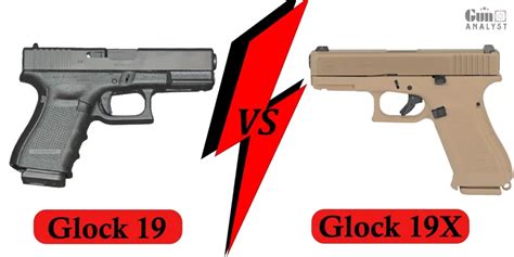 Glock 19 vs Glock 19X comparison