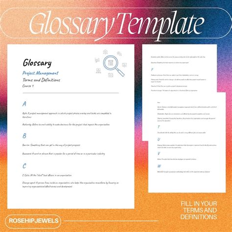 Glossary Template