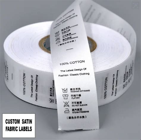 Glossy Labels on Fabric