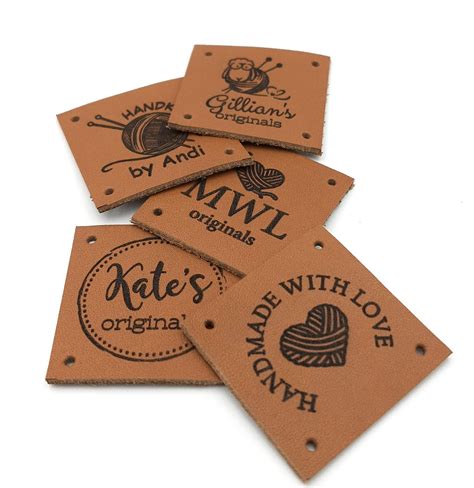 Glossy Labels on Leather