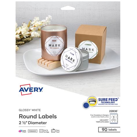 Glossy Labels on a Product