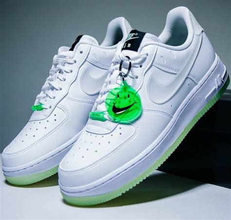 Glow-in-the-dark Air Force 1s with bold accents