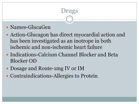 Glucagon Allergy Contraindications