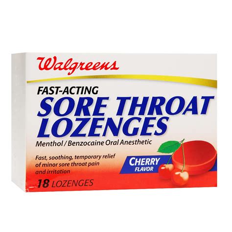 Glycerin lozenges for sore throat relief