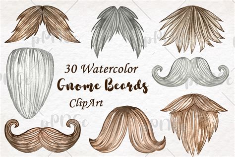 Gnome Beard Template with Mustache