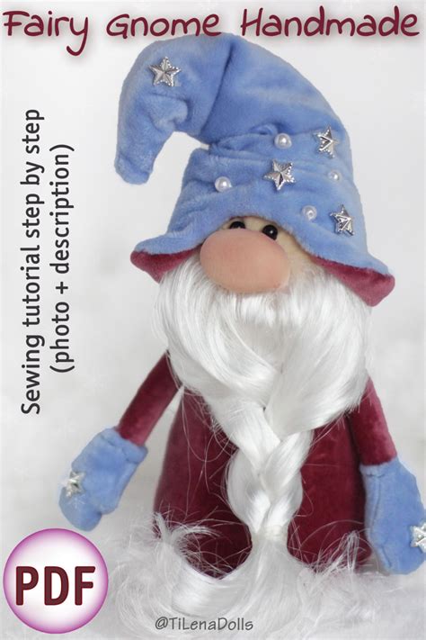 A gnome sewing pattern on a sewing machine