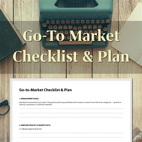 GTM checklist