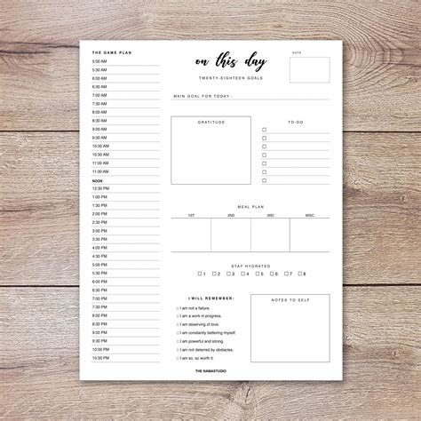 Goal-Oriented Daily Planner Template