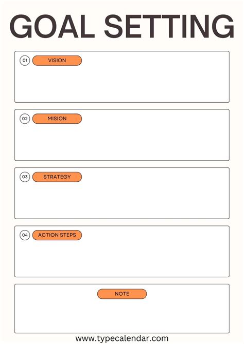 Goal-oriented daily schedule template with objectives section