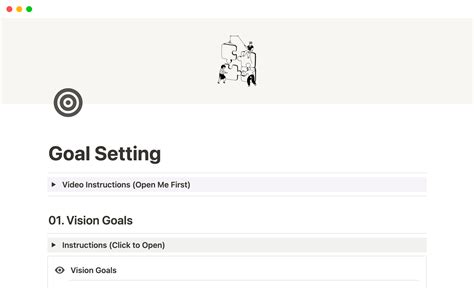 Goal Setting Notion Template