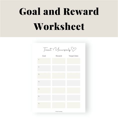 Goal Setting Reward Chart