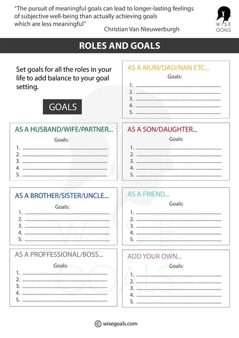 Goal Setting Trifold Template