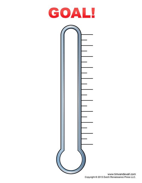 Goal Thermometer Template 10