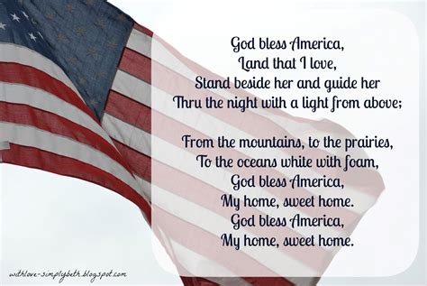 God Bless America Lyrics Image