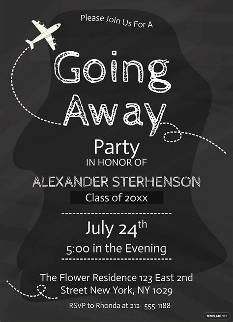 Going Away Party Flyer Design Ideas