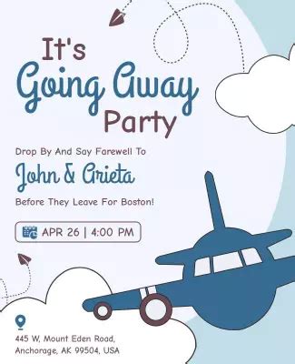 Going Away Party Flyer Designs