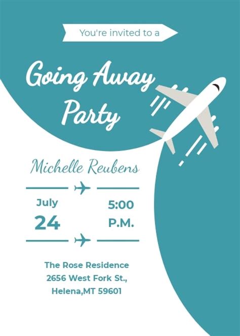 Going Away Party Invitation Template for Word