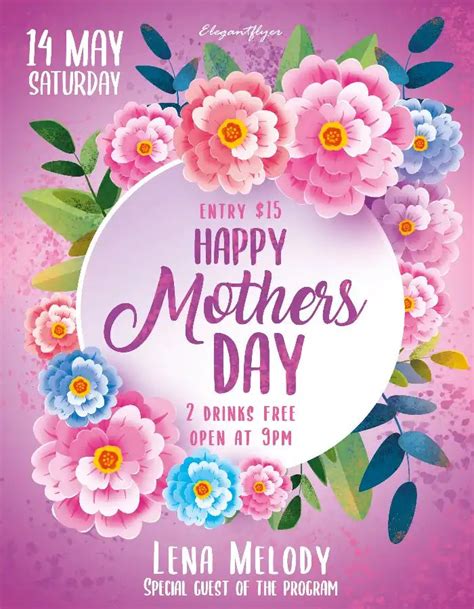 Gold and Pink Mothers Day Flyer